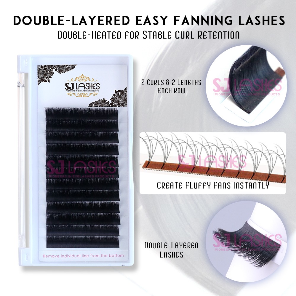 Double-Layered Easy Fanning Lashes with 2 Lengths