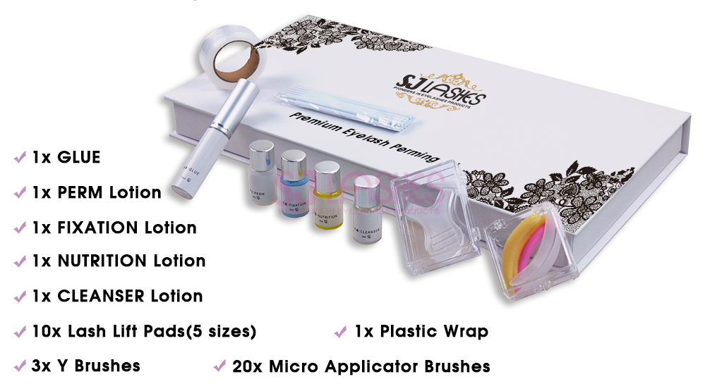 Unlock Effortlessly Gorgeous Lashes with SJ LASHES Premium Eyelash Perming Kit!