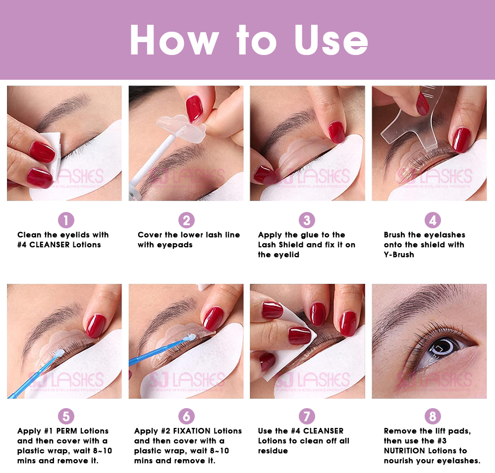 Unlock Effortlessly Gorgeous Lashes with SJ LASHES Premium Eyelash Perming Kit!