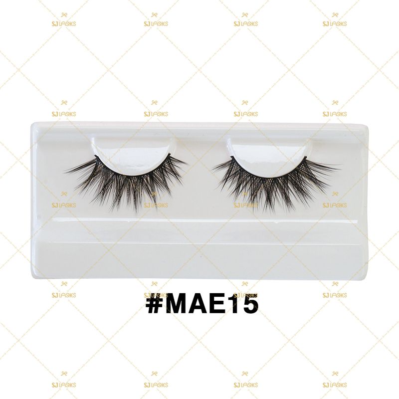 Double-layered Wispy Human Hair Lashes #MAE15