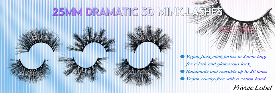 25mm Dramatic 5D Faux Mink Lashes