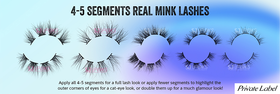 4-5 Segments Real Mink Lashes