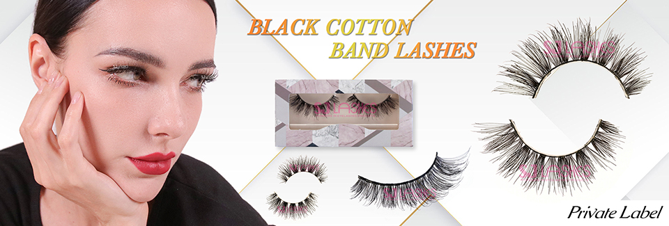 Black Cotton Band Lashes