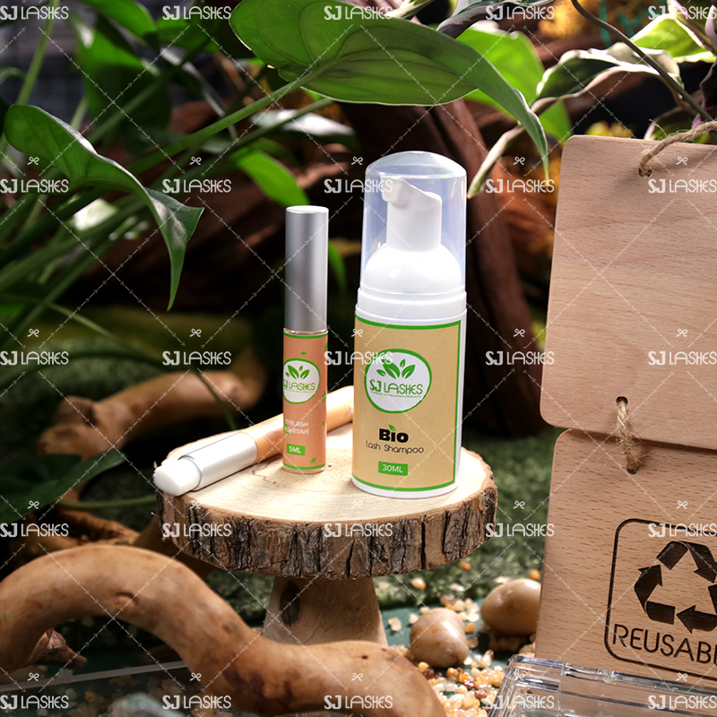 Eco-Friendly Biodegradable Eyelash Extension Box Made of Un-Bleached Natural Brown Kraft Paper Private Label