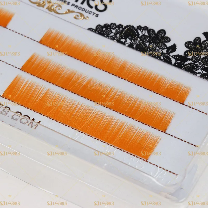 Goldish Color Bottom Eyelash Extensions