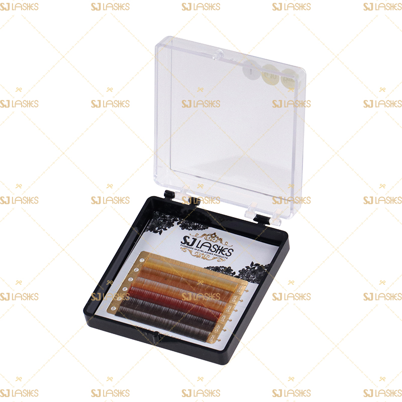 Multy Color Bottom Eyelash Extensions with Mini Sample Case