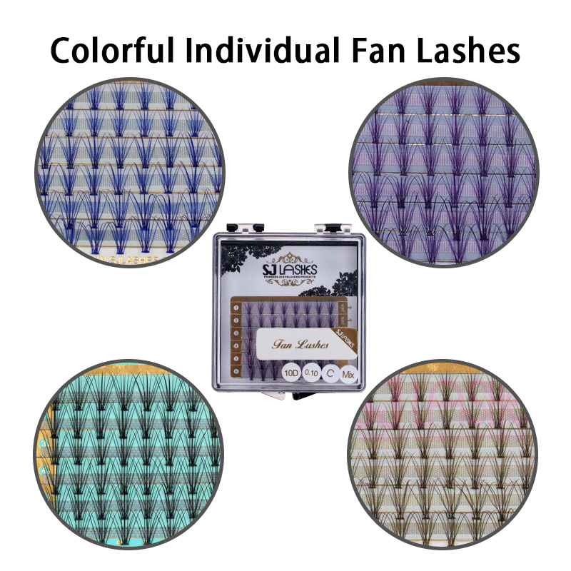 Colorful Individual Fan Lashes