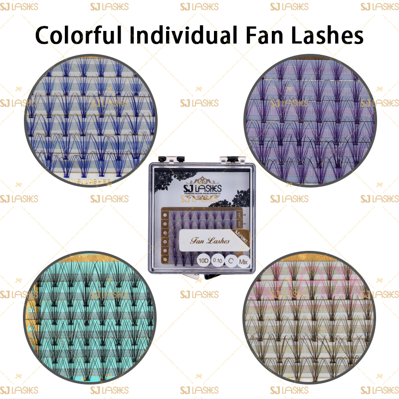 Colorful Individual Fan Lashes