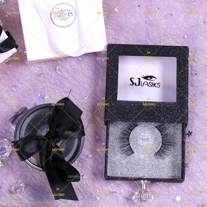 Round Lash Box with Ribbon Private Label #SDY01