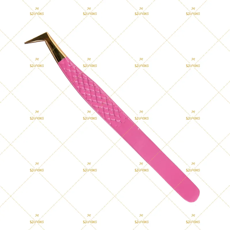 L Shape 45°Pro Fan Tweezers for Mega Volume Lash Extensions #TTLI01