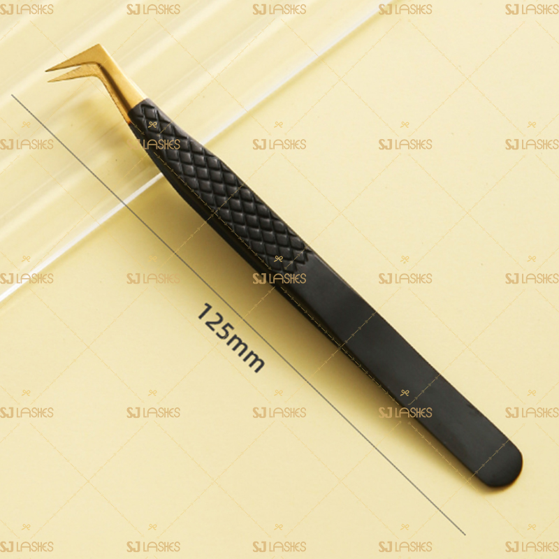 L Shape 45°Pro Fan Tweezers for Mega Volume Lash Extensions #TTLJ01