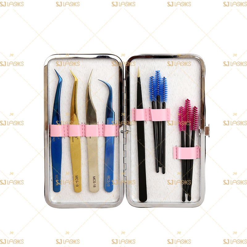 Magetic Leather Eyelash Tweezer Case #TWZF03