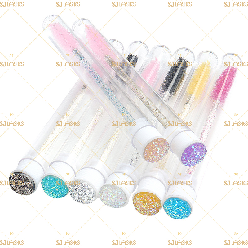 Reusable Crystal Mascara Tubes With Brush #TMBW07