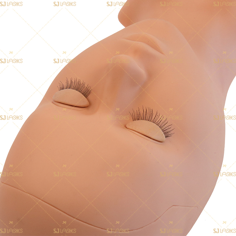 Silicone Mannequin Model Head With Practice False Eyelashes Training Set  #TPMR02