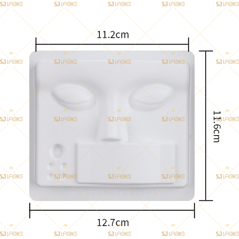 Mannequin human Face 3 in 1 Practice Lash Tray #TPMR04