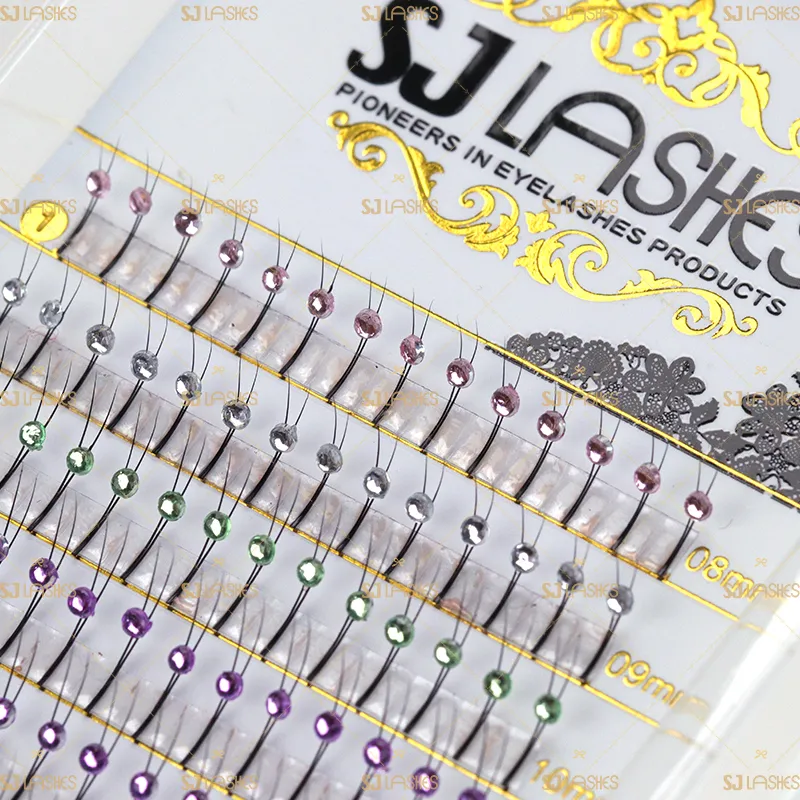 One Side Crystal Decorated Y Shape Lashes
