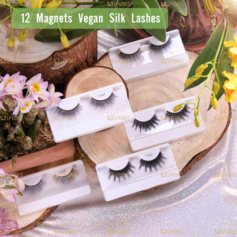 12 Magnets Vegan Silk Lashes #TFG02
