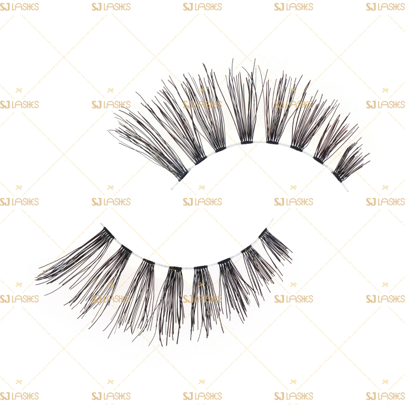 Soft Clear Band Human Hair Lashes #RH02