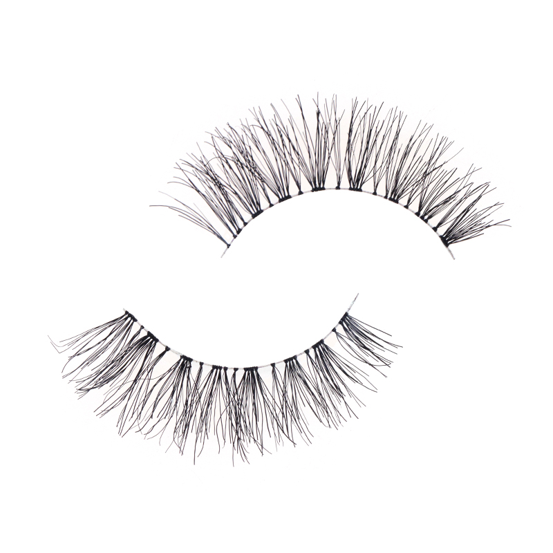 Soft Clear Band Human Hair Lashes #RH04