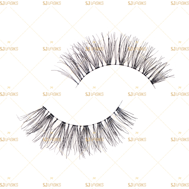 Soft Clear Band Human Hair Lashes #RH04