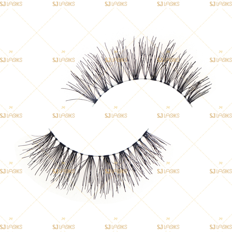 Soft Clear Band Human Hair Lashes #RH06