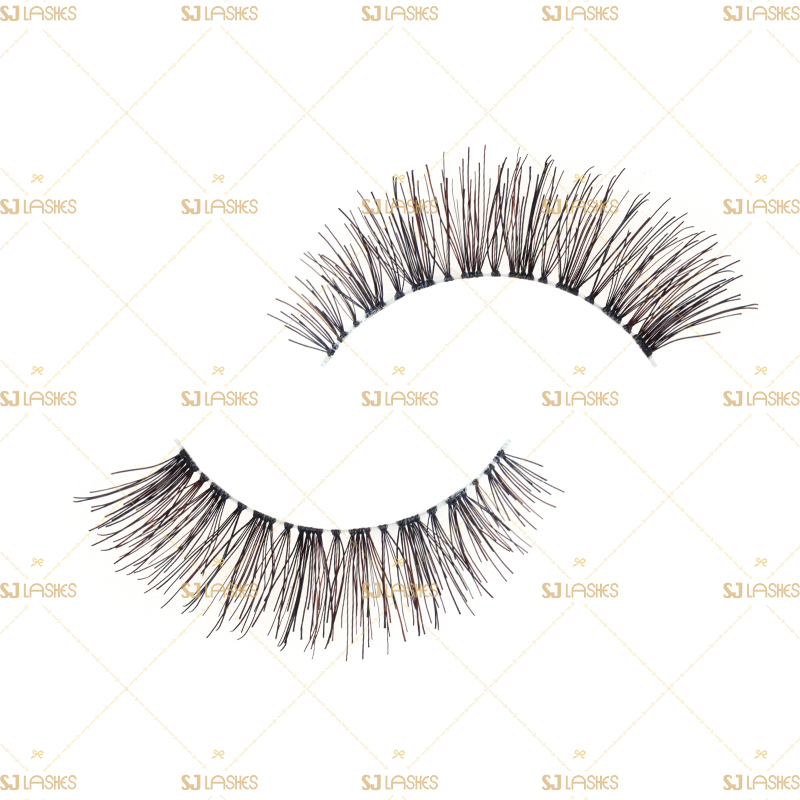 Soft Clear Band Human Hair Lashes #RH07