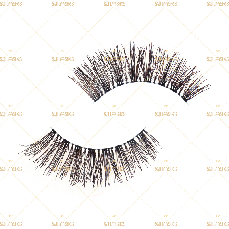 Soft Clear Band Human Hair Lashes #RH08