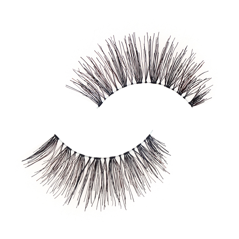 Soft Clear Band Human Hair Lashes #RH10