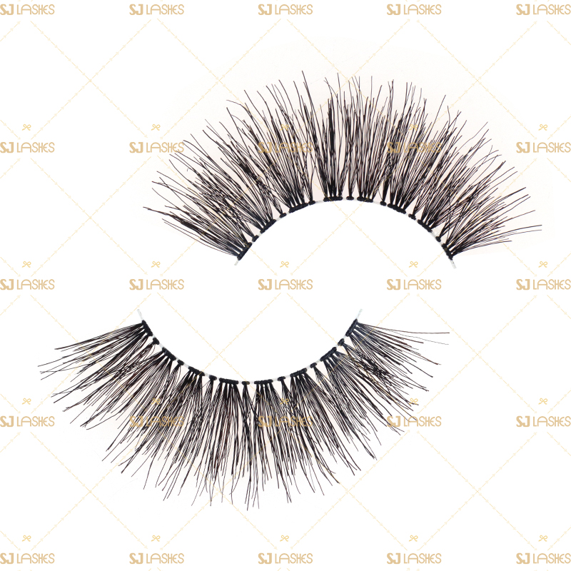 Soft Clear Band Human Hair Lashes #RH11