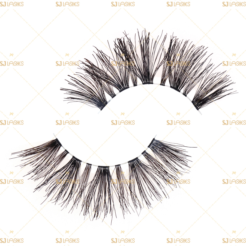 Soft Clear Band Human Hair Lashes #RH12