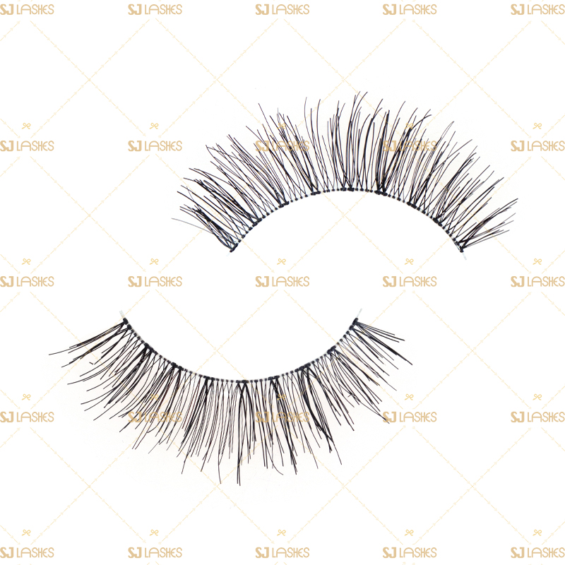 Soft Clear Band Human Hair Lashes #RH14