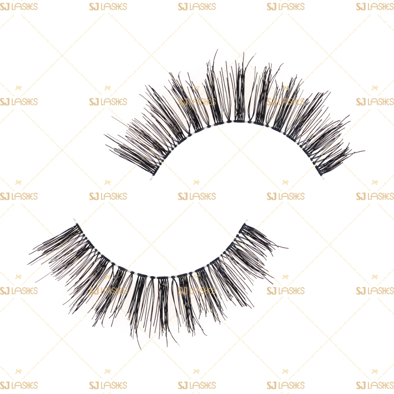 Soft Clear Band Human Hair Lashes #RH17