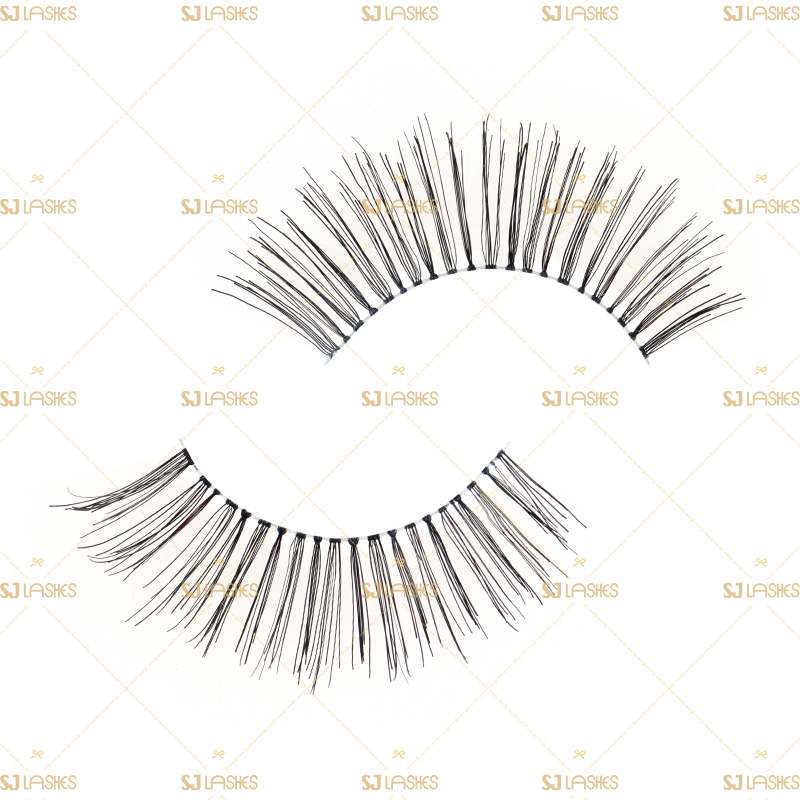 Soft Clear Band Human Hair Lashes #RH18