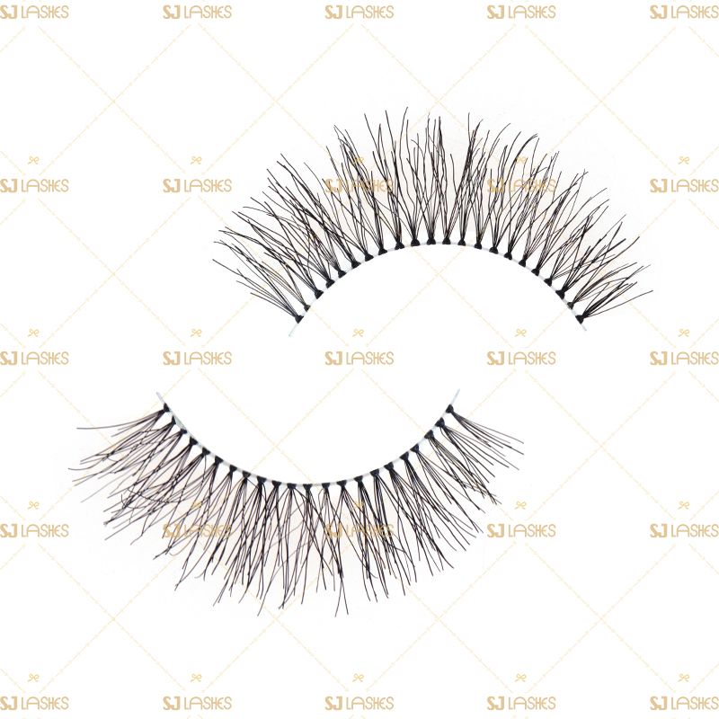 Soft Clear Band Human Hair Lashes #RH20