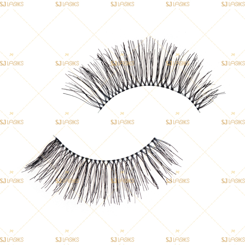 Soft Clear Band Human Hair Lashes #RH21