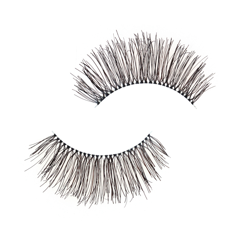 Soft Clear Band Human Hair Lashes #RH22