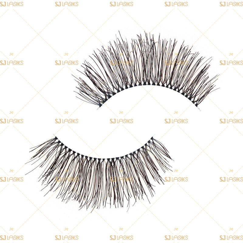 Soft Clear Band Human Hair Lashes #RH22