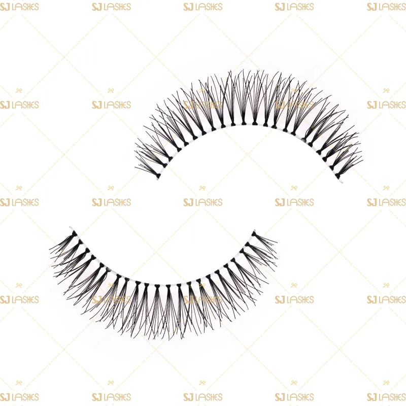 Soft Clear Band Human Hair Lashes #RH26