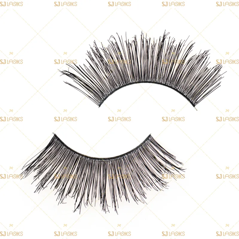 Soft Clear Band Human Hair Lashes #RH31