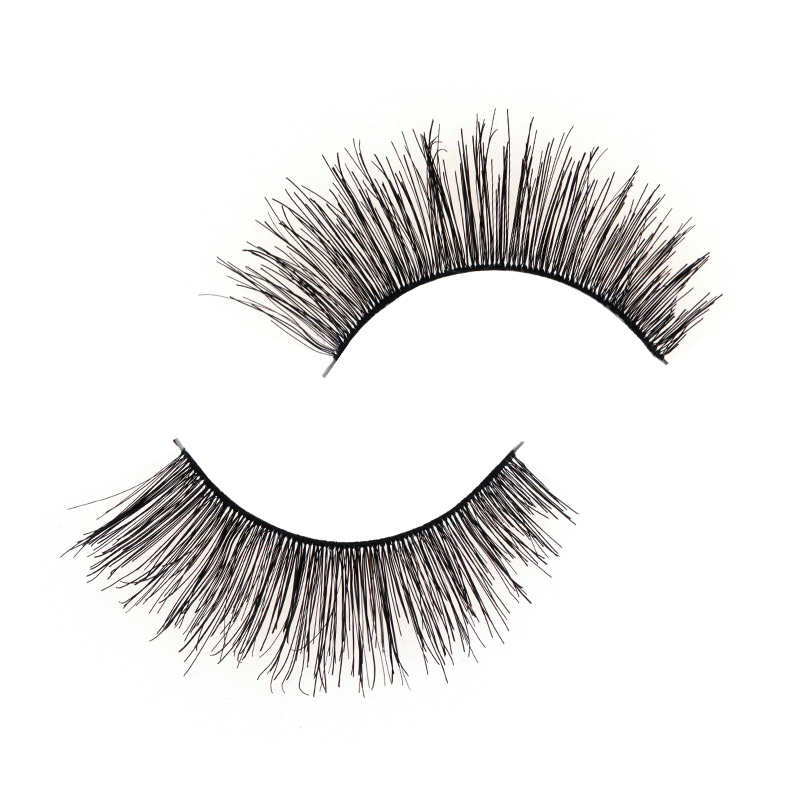 Soft Clear Band Human Hair Lashes #RH34