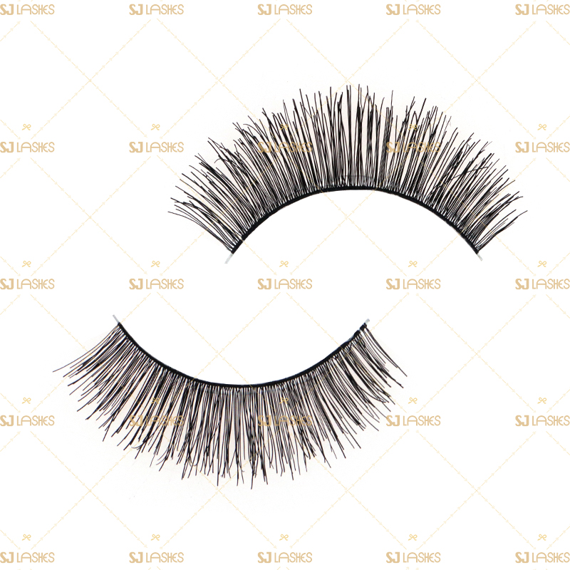 Soft Clear Band Human Hair Lashes #RH37