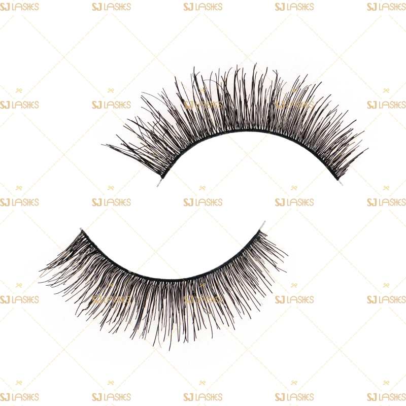 Soft Clear Band Human Hair Lashes #RH38