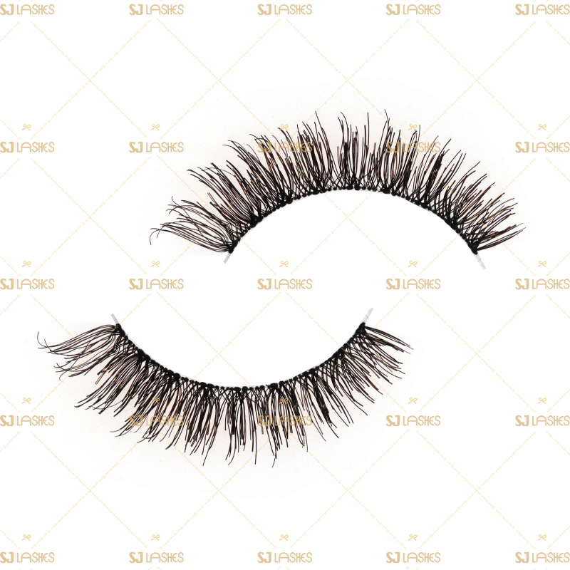 Soft Clear Band Human Hair Lashes #RH40