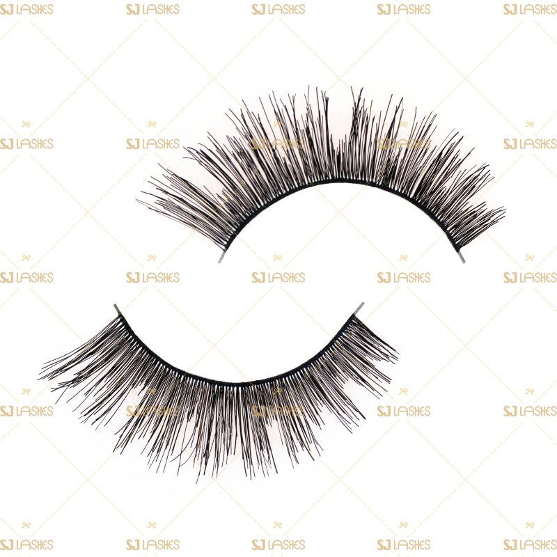 Soft Clear Band Human Hair Lashes #RH41