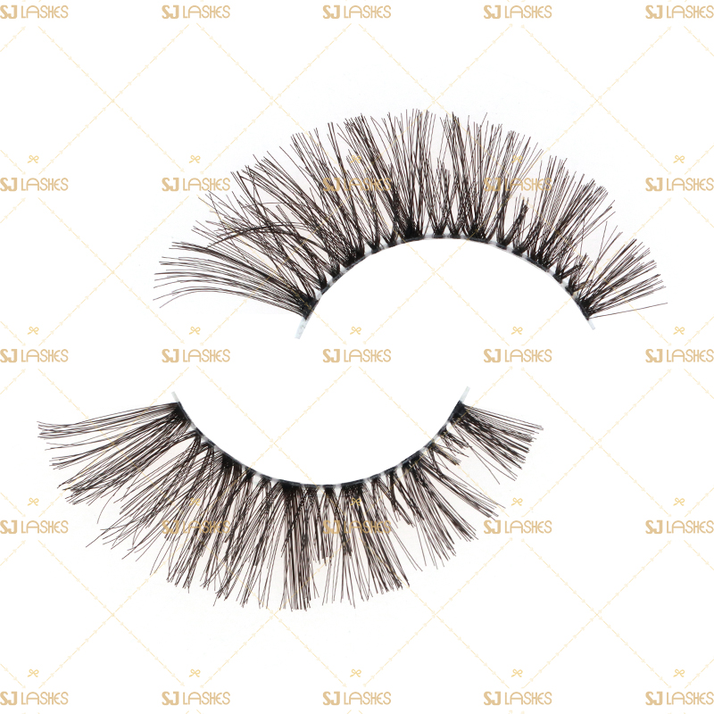 Soft Clear Band Human Hair Lashes #FH03