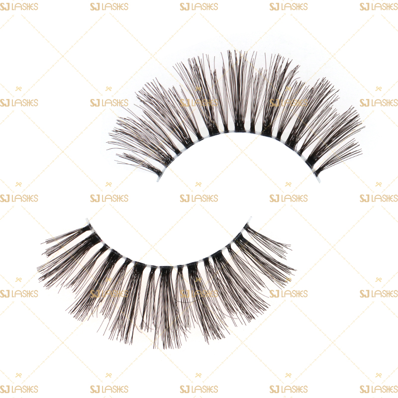 Soft Clear Band Human Hair Lashes #FH04