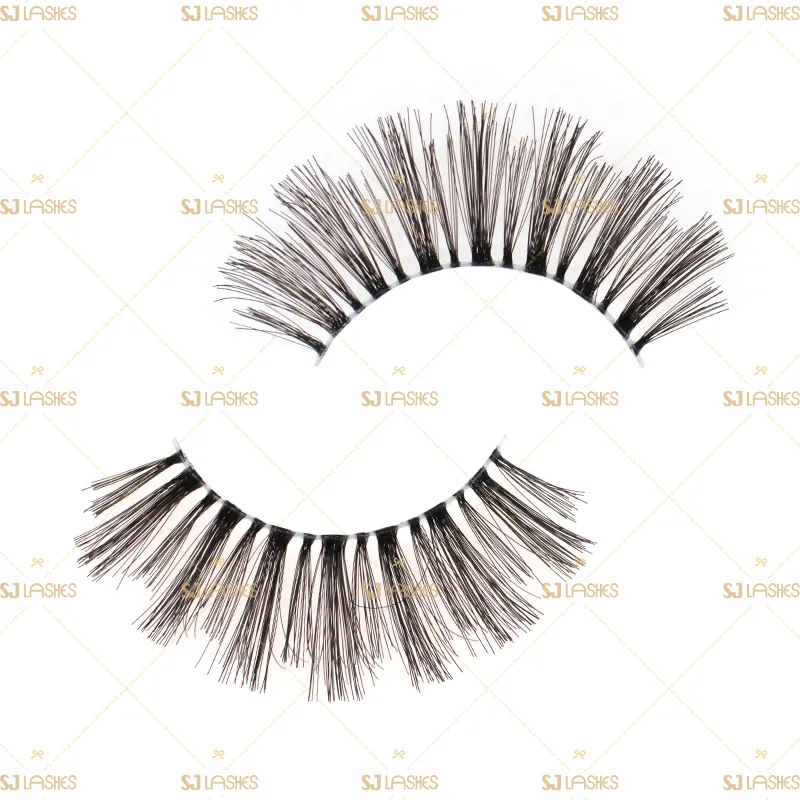 Soft Clear Band Human Hair Lashes #FH04
