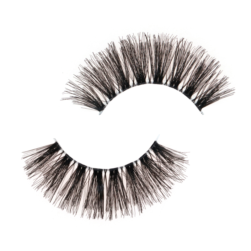 Soft Clear Band Human Hair Lashes #FH06