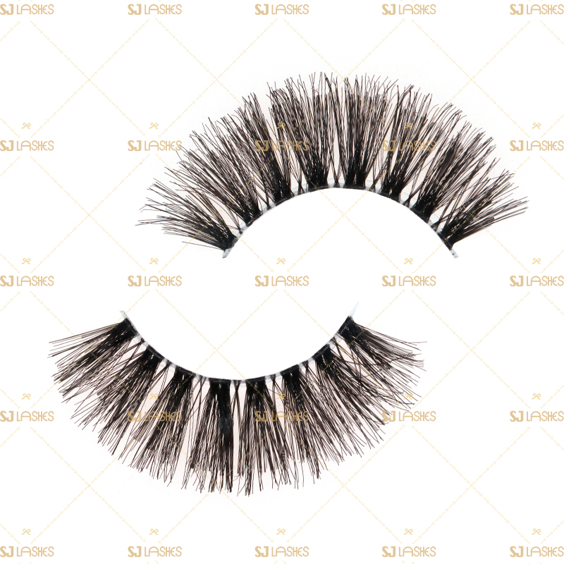 Soft Clear Band Human Hair Lashes #FH06