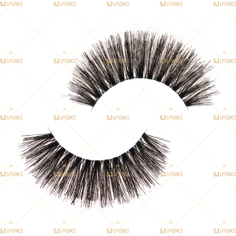 Soft Clear Band Human Hair Lashes #FH07